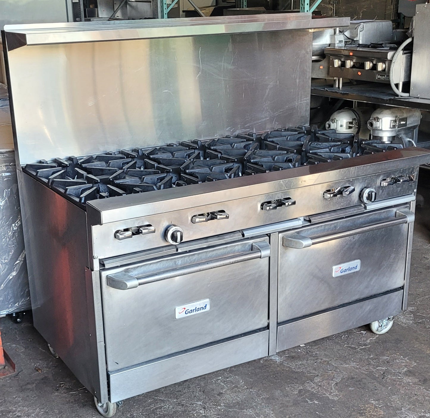 Garland G60-10RR 60" 10 Burner Gas Range w/ (2) Standard Ovens, Natural Gas