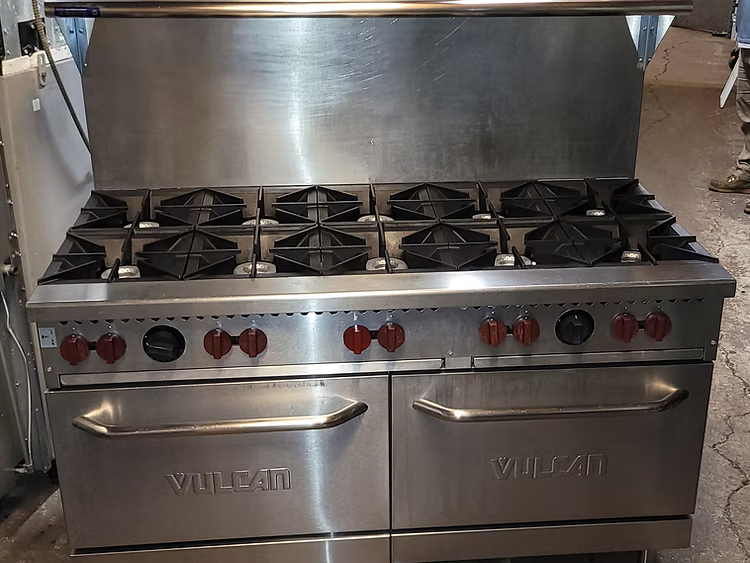 Vulcan SX60-10BN 60 Inch Gas Range with 10 Burners 28000 BTU and 2 Ovens