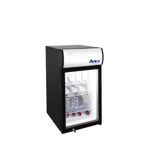 CTD-3S — 18'' Countertop Glass Door Merchandiser Cooler with Lighted Header (4.6 cu ft)