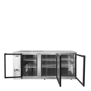 MBB90GGR — 90″ Back Bar Cooler with Glass Doors