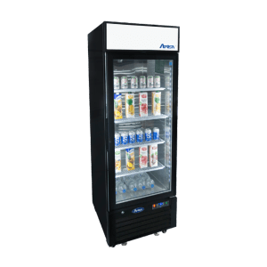 MCF8722GR — 27'' Black Cabinet One (1) Glass Door Merchandiser Cooler
