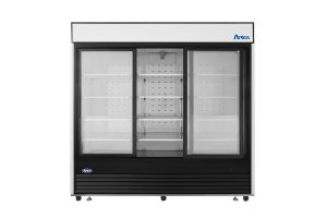 MCF8729GR — Black Exterior Sliding Glass Door Refrigerator Merchandiser