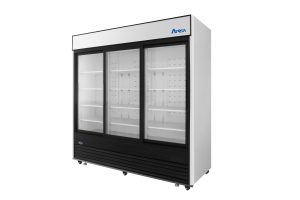 MCF8729GR — Black Exterior Sliding Glass Door Refrigerator Merchandiser