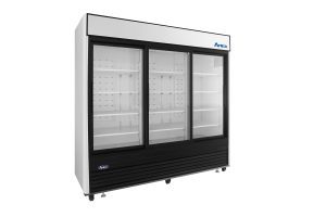 MCF8729GR — Black Exterior Sliding Glass Door Refrigerator Merchandiser