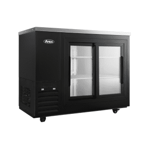 SBB48SGGRAUS2 – 48″ Black Shallow Depth Back Bar Cooler with Sliding Glass Doors