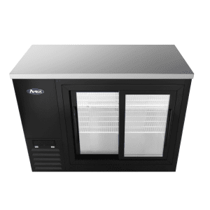 SBB48SGGRAUS2 – 48″ Black Shallow Depth Back Bar Cooler with Sliding Glass Doors