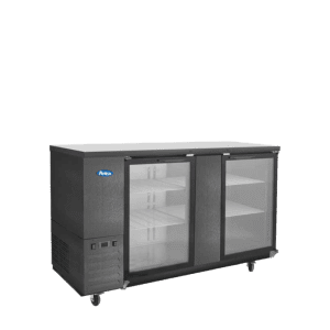 SBB69GGRAUS2 — 69″ Black Shallow Depth Back Bar Cooler with Glass Doors