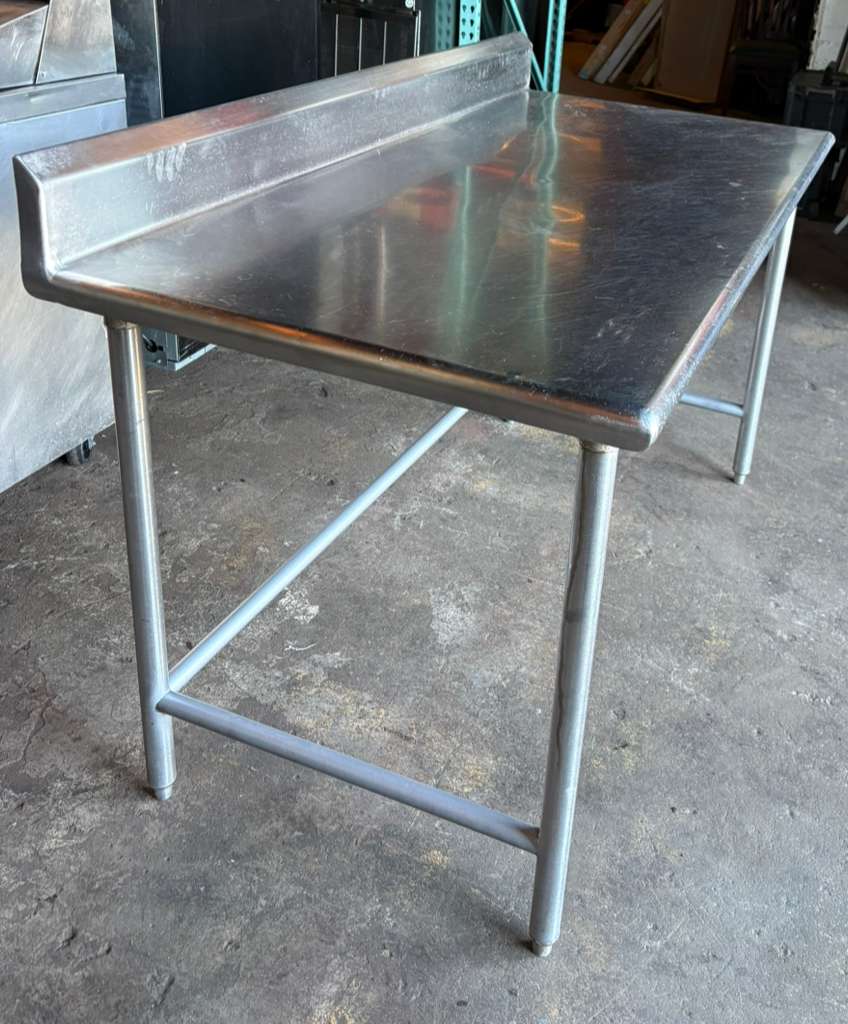 Advance Tabco 30" x 60" 16-Gauge Stainless Steel Work Table with 5" Backsplash - Pre-owned