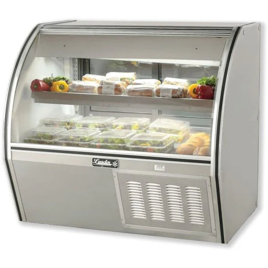 Leader ERCD48 48" Refrigerated Curved Glass Counter Deli Case with 1 Shelf