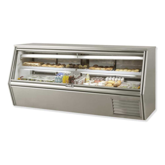 Leader ERCD96ES 96" Refrigerated Slanted Glass Counter Deli Case with 1 Shelf