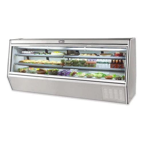 Leader ERCD118ES 118" Refrigerated Slanted Glass Counter Deli Case with 1 Shelf