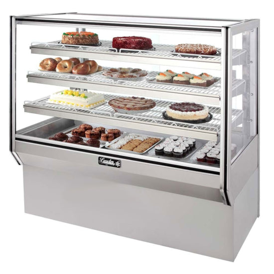 Leader NHBK57DRY 57" Dry Non-Refrigerated High Bakery Case with 3 Shelves