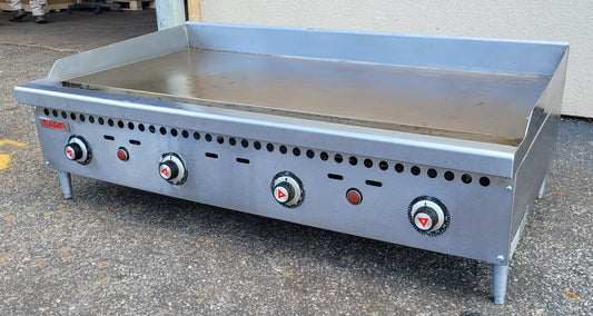 Vulcan MSA48 48" Gas Griddle w/ Thermostatic Controls - 1" Steel Plate, Natural Gas