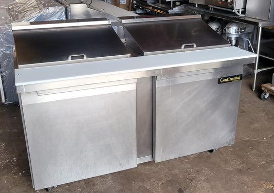 Continental SW60N24M 60" Sandwich/Salad Prep Table w/ Refrigerated Base, 115v