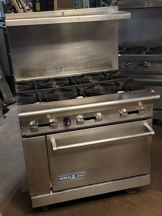 American Range AR-6 36" 6 Burner Gas Range w/ Standard Oven