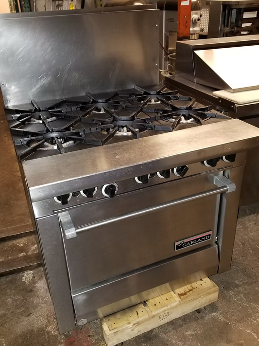 Garland M43R Master Series Natural Gas 6 Burner 34" Range with Standard Oven - 184,000 BTU