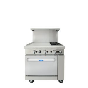 AGR-2B24GL — 36″ Gas Range with Two (2)  Open Burners & 24″ Griddle