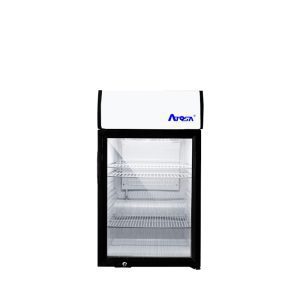 CTD-3S — 18'' Countertop Glass Door Merchandiser Cooler with Lighted Header (4.6 cu ft)