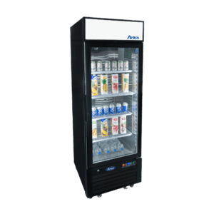 MCF8725GR — 24'' Black Cabinet One (1) Glass Door Merchandiser Cooler