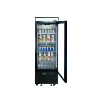 MCF8726GR —24'' Black Cabinet One (1) Glass Door Merchandiser Cooler