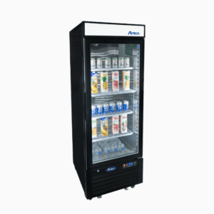MCF8726GR —24'' Black Cabinet One (1) Glass Door Merchandiser Cooler