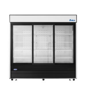 MCF8729GR — Black Exterior Sliding Glass Door Refrigerator Merchandiser
