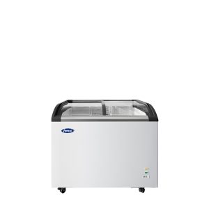 MMF9110 — Curved Glass Top Chest Freezer (9 cu ft)