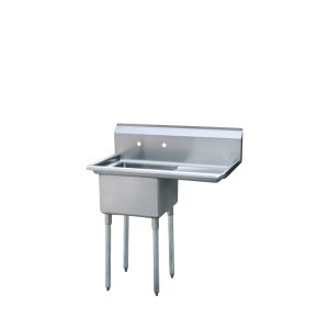 SS1818D11R18  One Compartment Sink with Right Drain Board