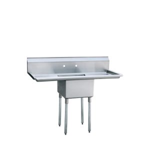 SS1818D11D18  One Compartment Sink with Left and Right Drain Boards