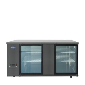 SBB69GGRAUS2 — 69″ Black Shallow Depth Back Bar Cooler with Glass Doors