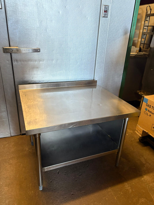 Stainless Still Equipment Stand with cabinet 36''x30''x25''-Pre-owned