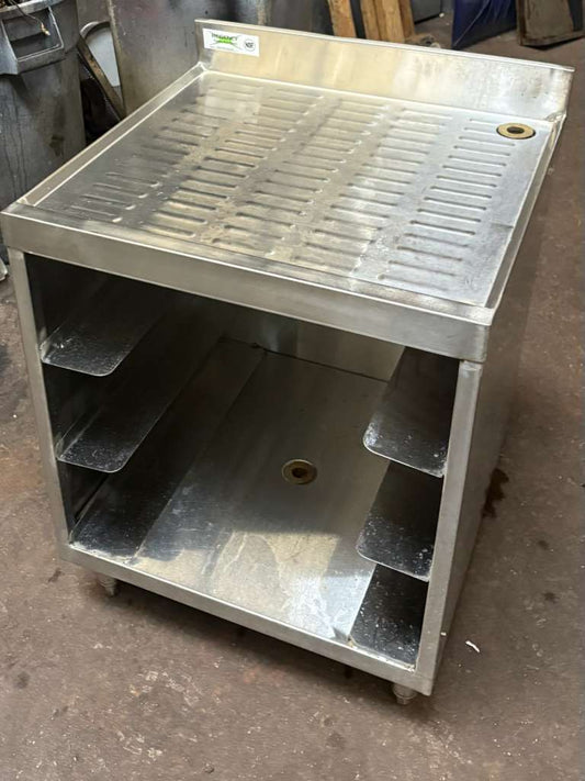 Regency Stainless Steel Corrugated Top Glass Rack Storage Unit - 23" x 24"-PRE-OWNED