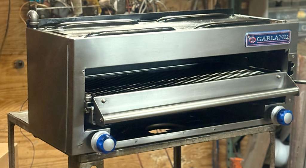 Garland MIR-34C_NAT 34 Inch Gas Salamander Broiler with 2 Burners 40000 BTU-PRE-OWNED
