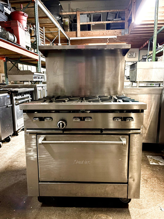 Garland Sunfire X36-6R-NG 6-Burner Natural Gas Range 36"W-PRE-ONED