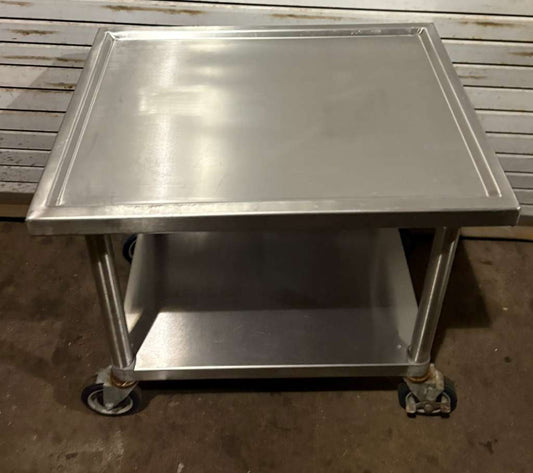 STAINLESS STEEL EQUIPMENT STAND ON CASTERS 24''X30''X27''H-PRE-OWNED