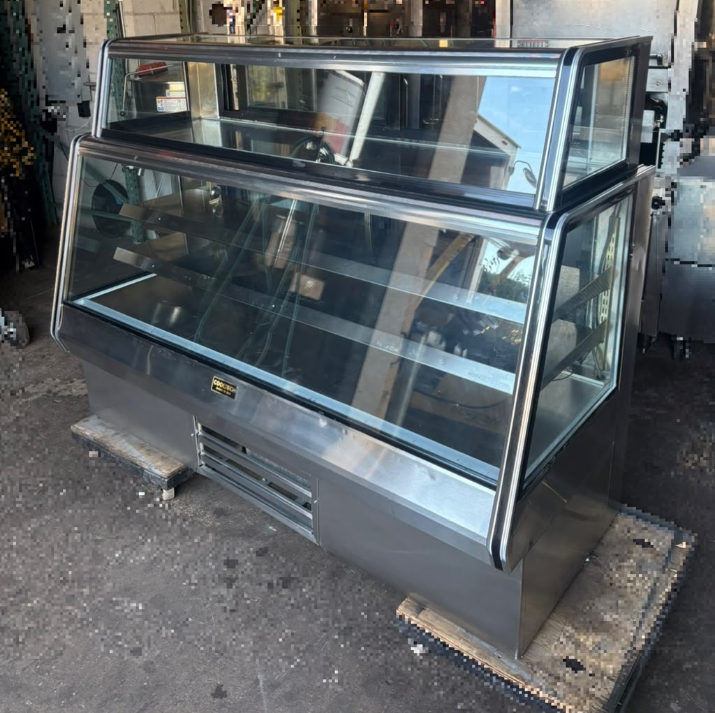 Cooltech Counter Bakery Pastry Display Case 72” WITH DRY SHOW CASE ON TOP- PRE-OWNED
