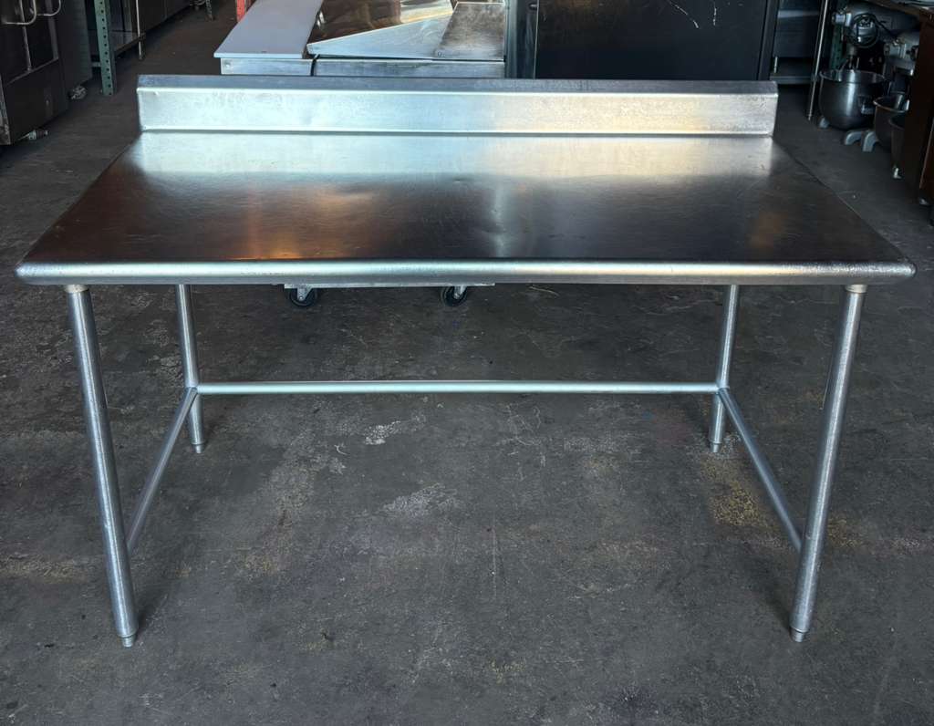 Advance Tabco  30" x 60" 16-Gauge  Stainless Steel  Work Table with 5" Backsplash - Pre-owned