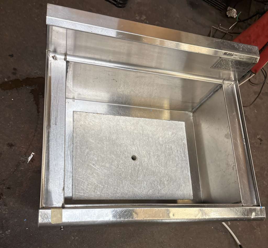 Eagle Group B28IC-22-7 8" Deep Insulated Underbar Ice Chest with 7 Circuit Post Mix Cold Plate - 24" x 28"-PRE-ONED