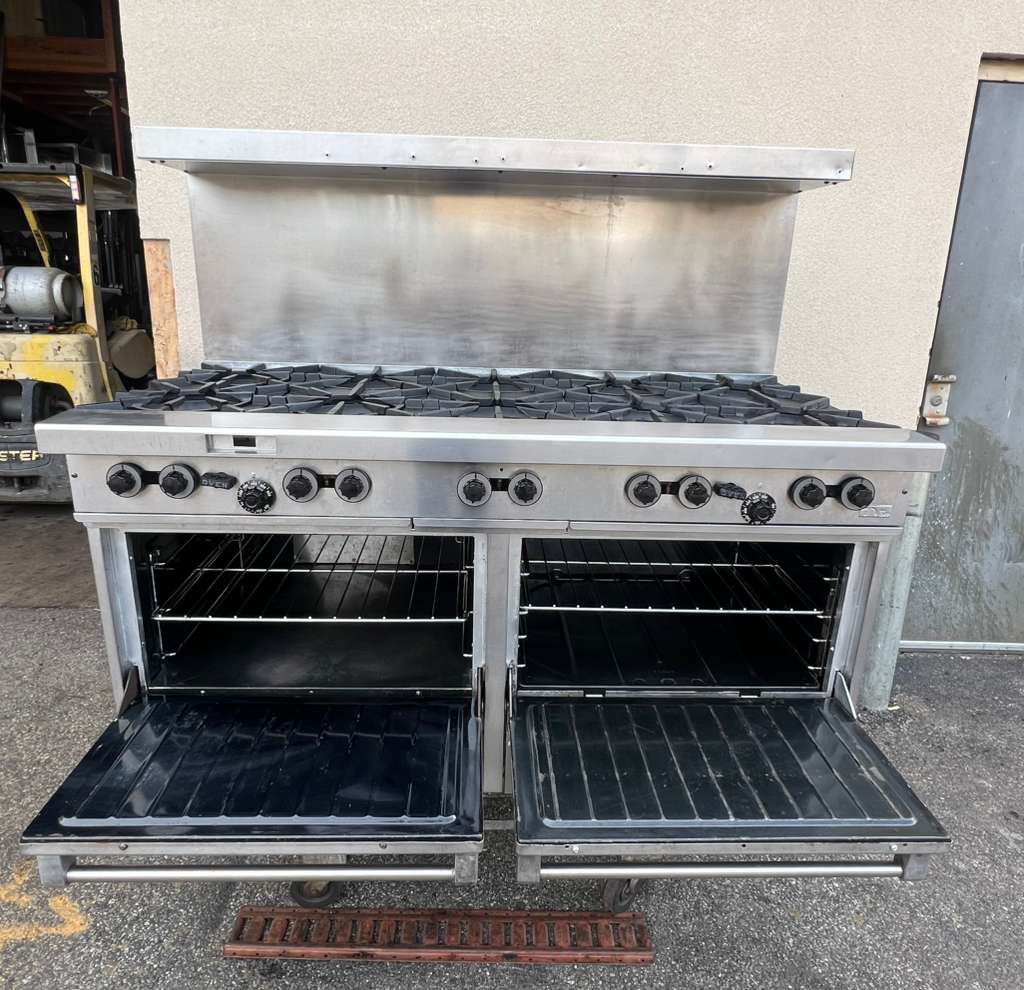 Garland G60-10RR 60" 10 Burner Gas Range w/ (2) Standard Ovens, Natural Gas-PRE OWNED