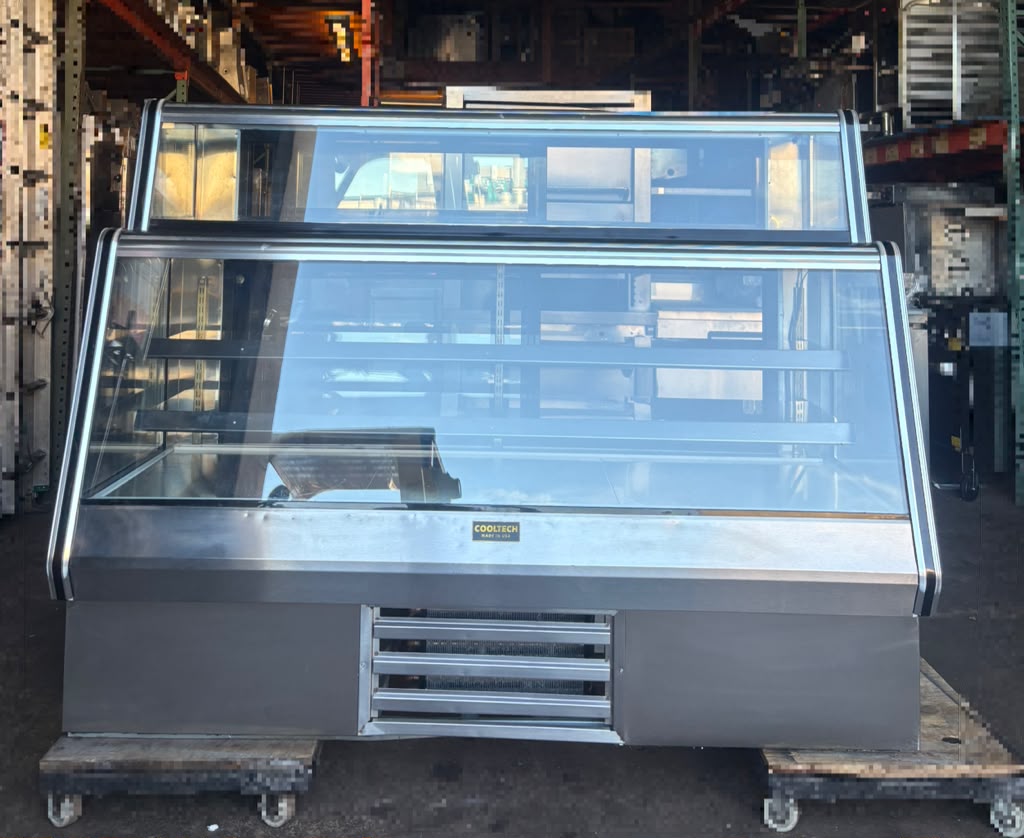 Cooltech Counter Bakery Pastry Display Case 72” WITH DRY SHOW CASE ON TOP- PRE-OWNED