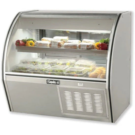 Leader ERCD48 48" Refrigerated Curved Glass Counter Deli Case with 1 Shelf