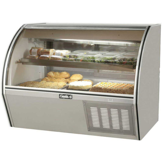 Leader ERCD72 72" Refrigerated Curved Glass Counter Deli Case with 1 Shelf