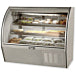 Leader ERHD60 60" Refrigerated Curved Glass High Deli Case with 2 Shelves